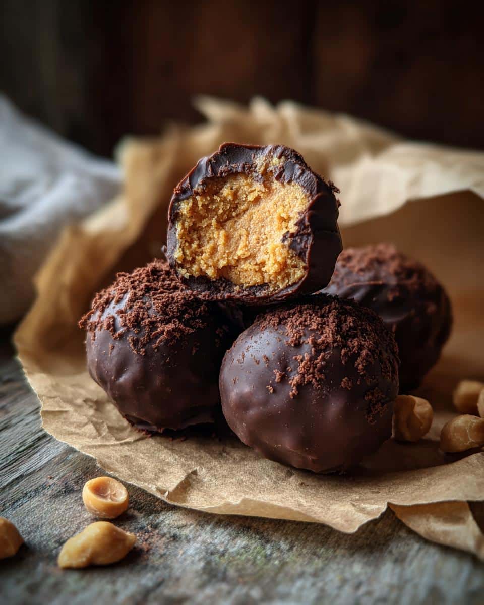 peanut butter balls - detail 1