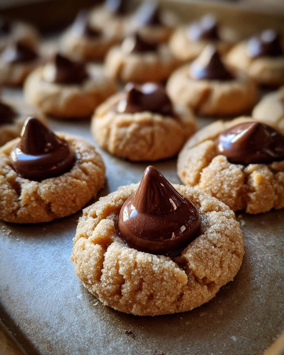 peanut butter blossom cookies - detail 1