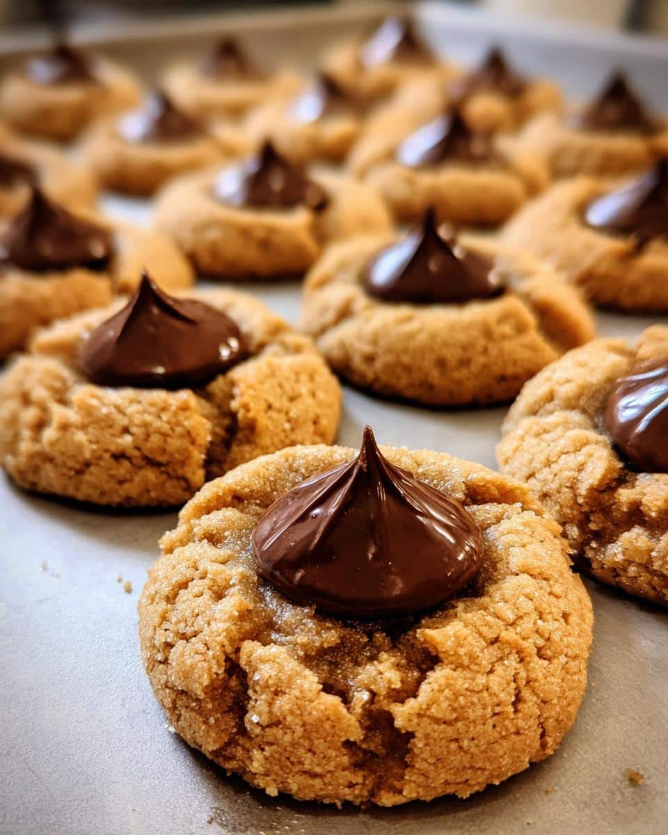 peanut butter blossom cookies - detail 3