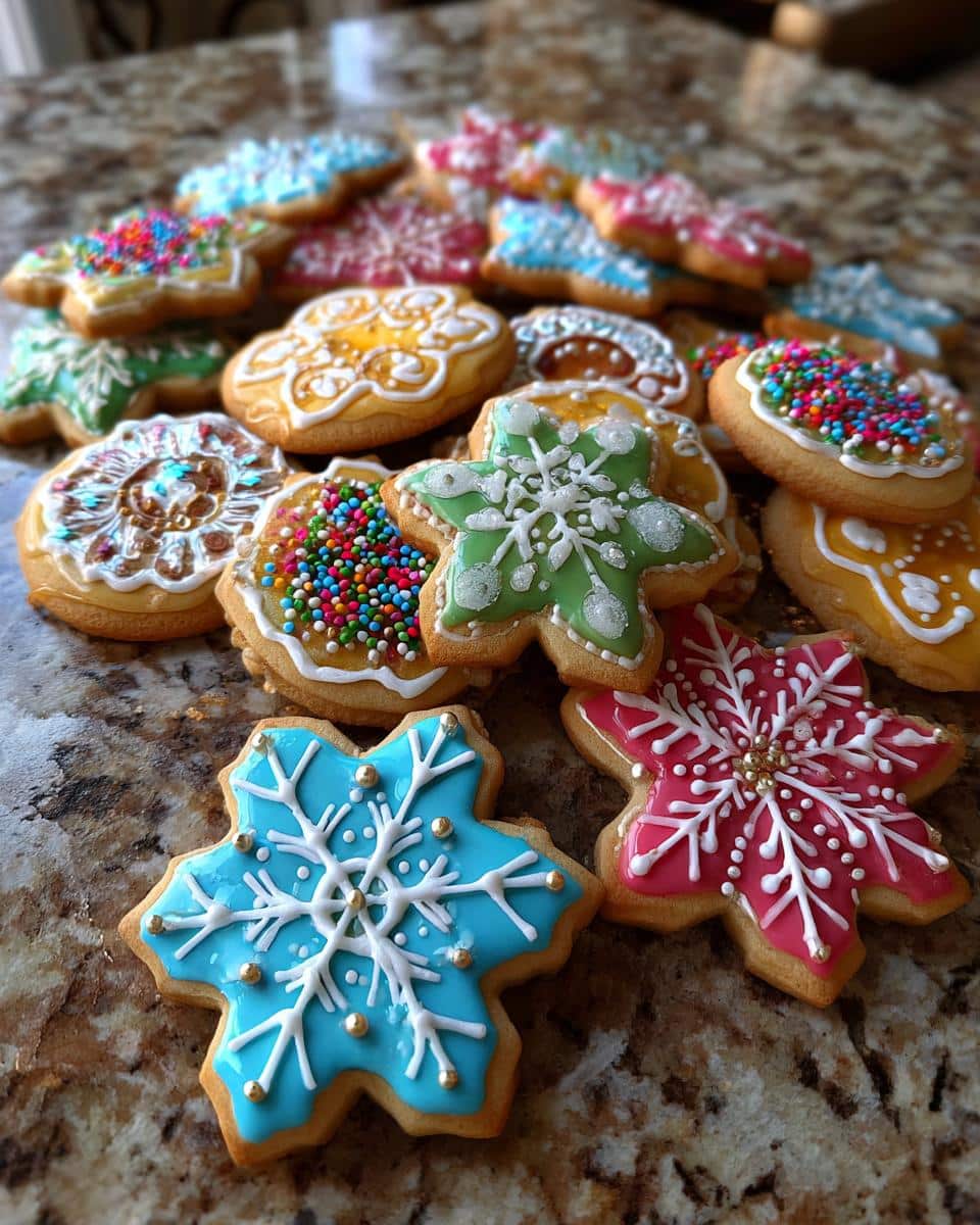 royal icing christmas cookies - detail 2