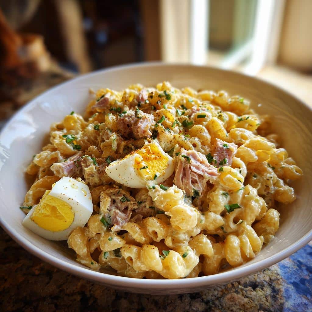 tuna macaroni salad - detail 1