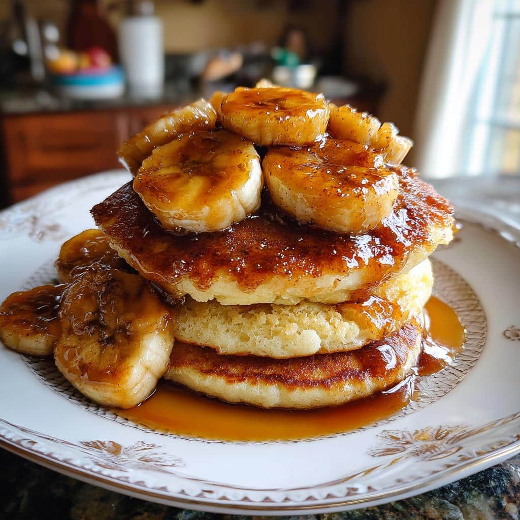 Bananas Foster Pancakes - detail 1