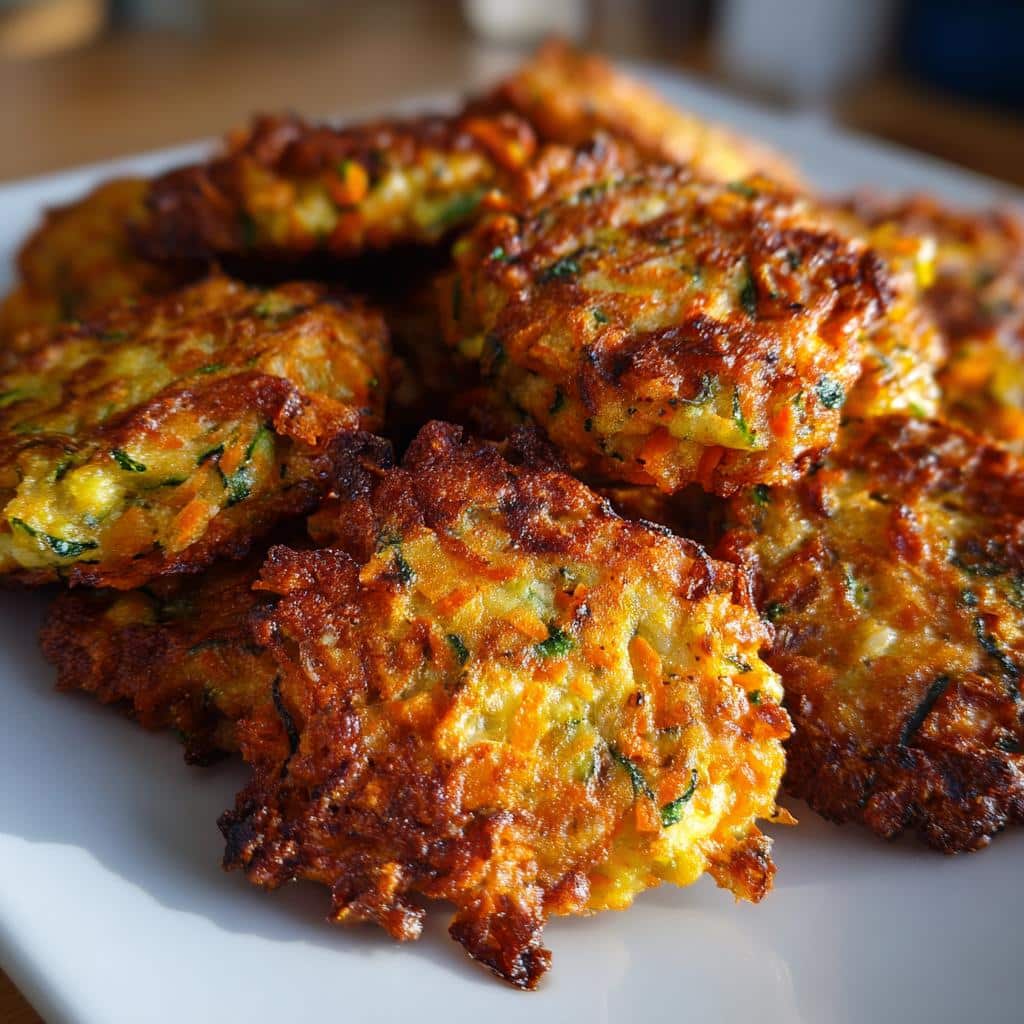 Carrot Zucchini Fritters - detail 1
