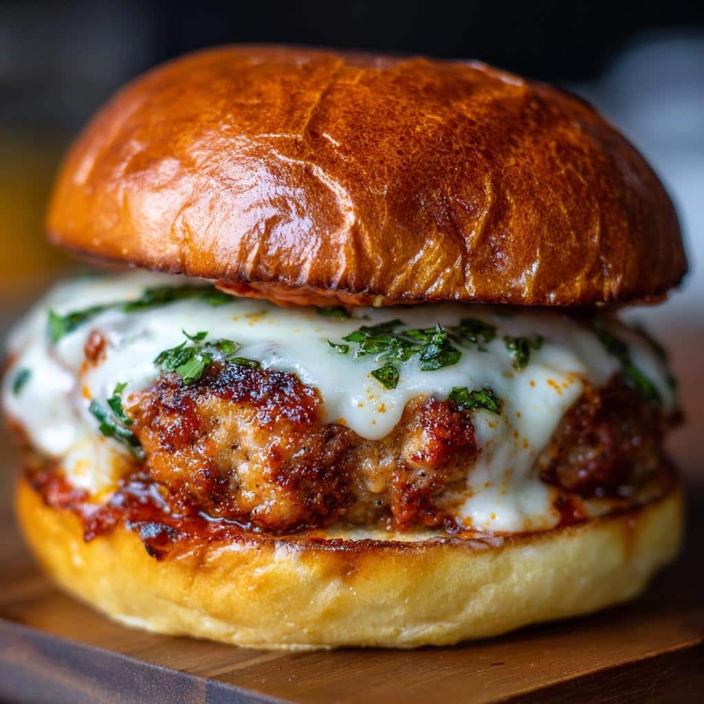 Chicken Parmesan Burgers - detail 1