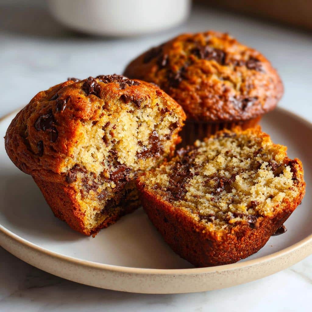Chocolate Chip Banana Muffins - detail 2