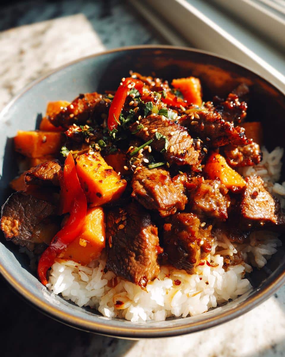 Hot Honey Sweet Potato Beef Bowl - Other 3
