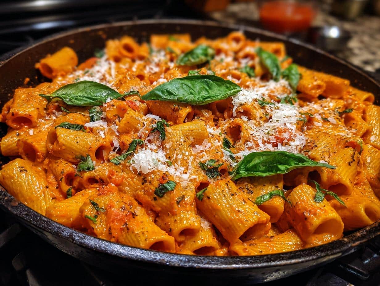Vodka Pasta (Spicy Rigatoni) - Featured