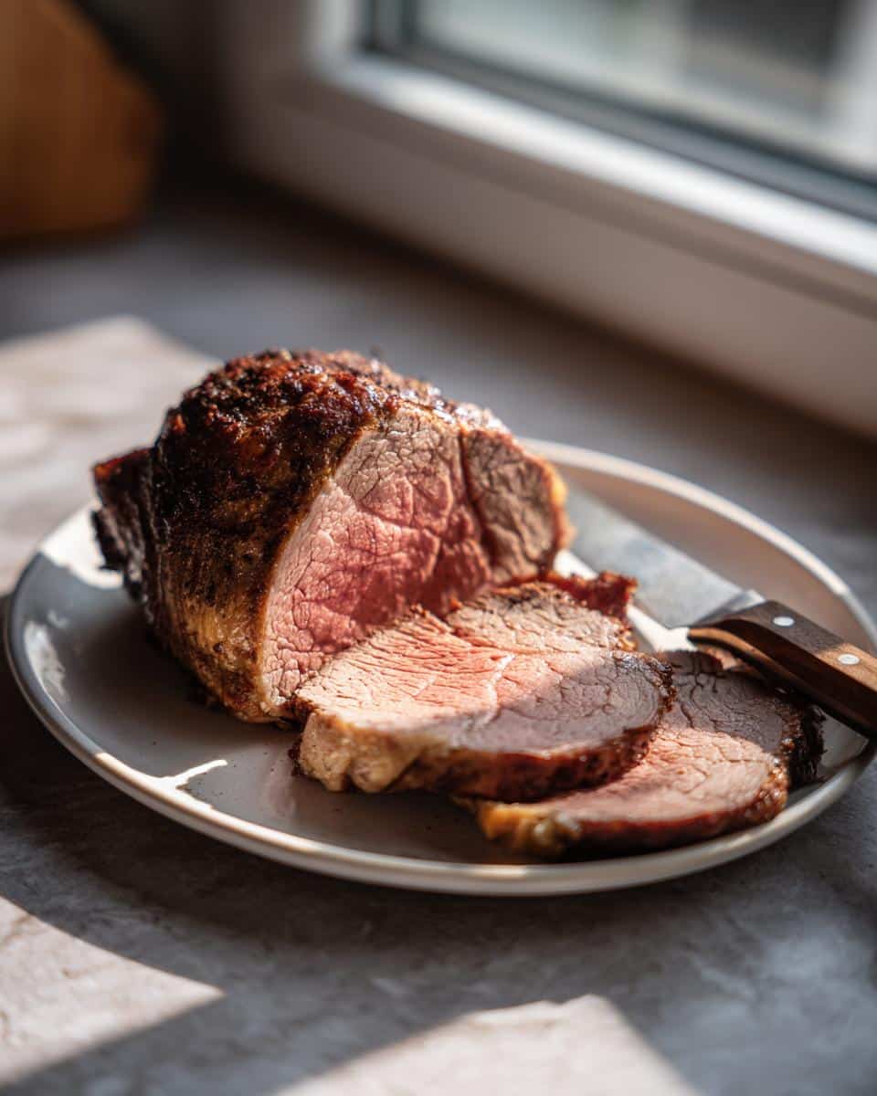 Juicy sliced beef tenderloin recipes oven, showing a perfectly cooked roast with a browned crust.