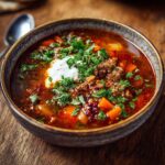 soup with ground beef - Tasty