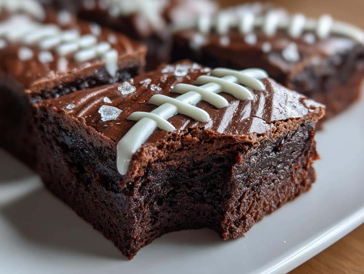 Devilish Chocolate Football Brownies: Just 3 Ingredients