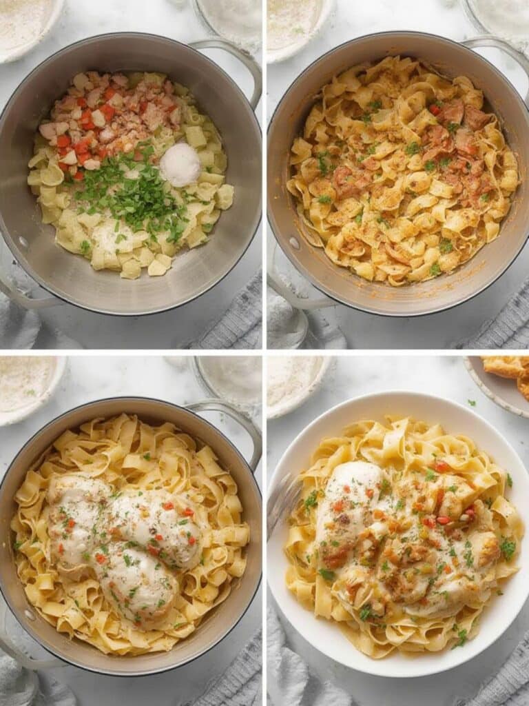 Chicken Alfredo Bowls coocking Steps