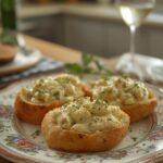 Chicken Alfredo Garlic Bread Bowls