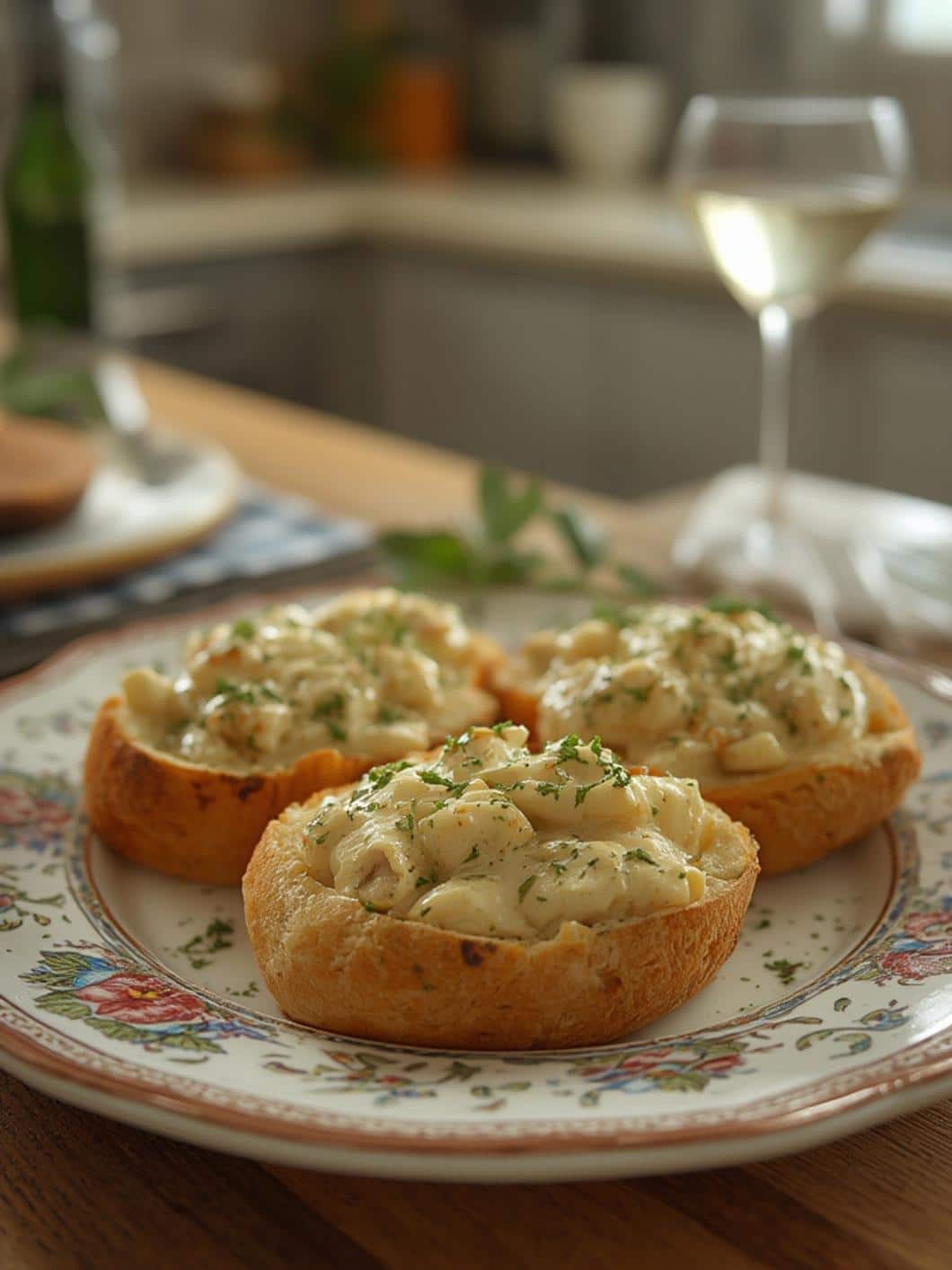 (15-Min!) Easy Chicken Alfredo Garlic Bread Bowls
