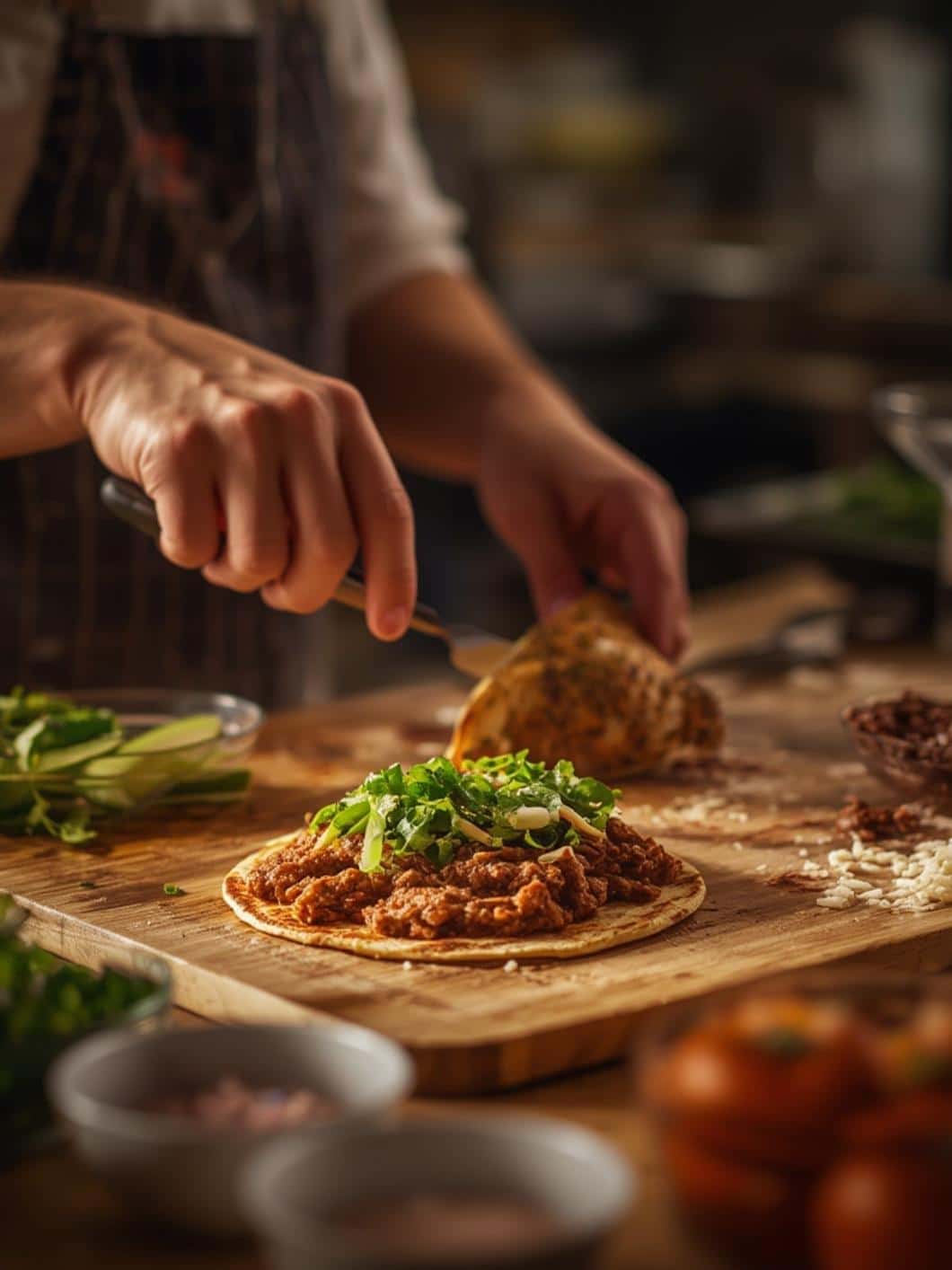 Smashburger Quesadillas Preparing