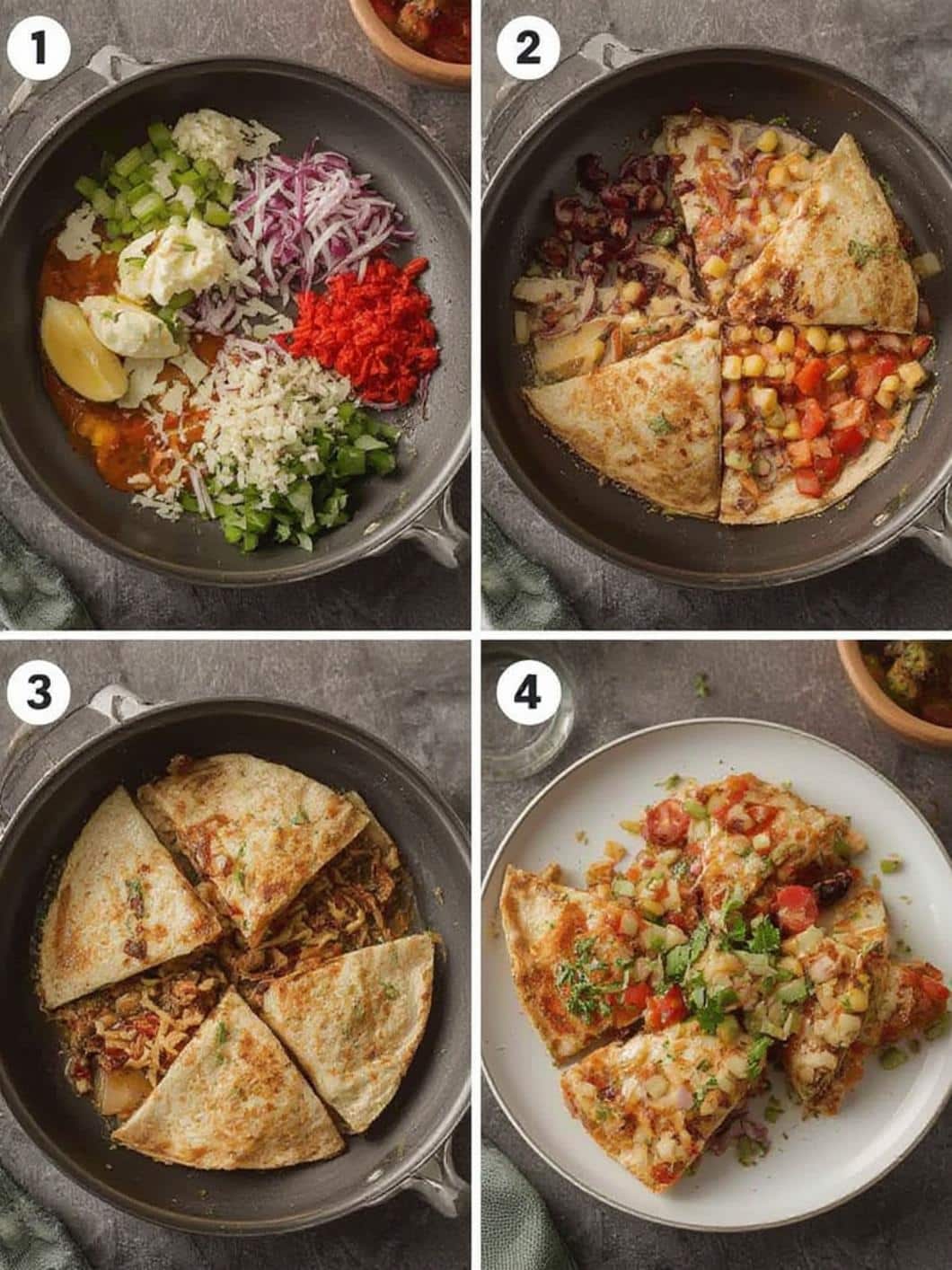 Smashburger Quesadillas coocking Steps