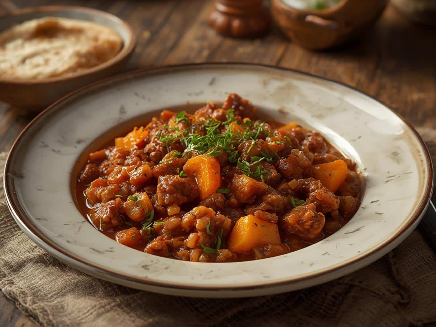 Served corned beef hash