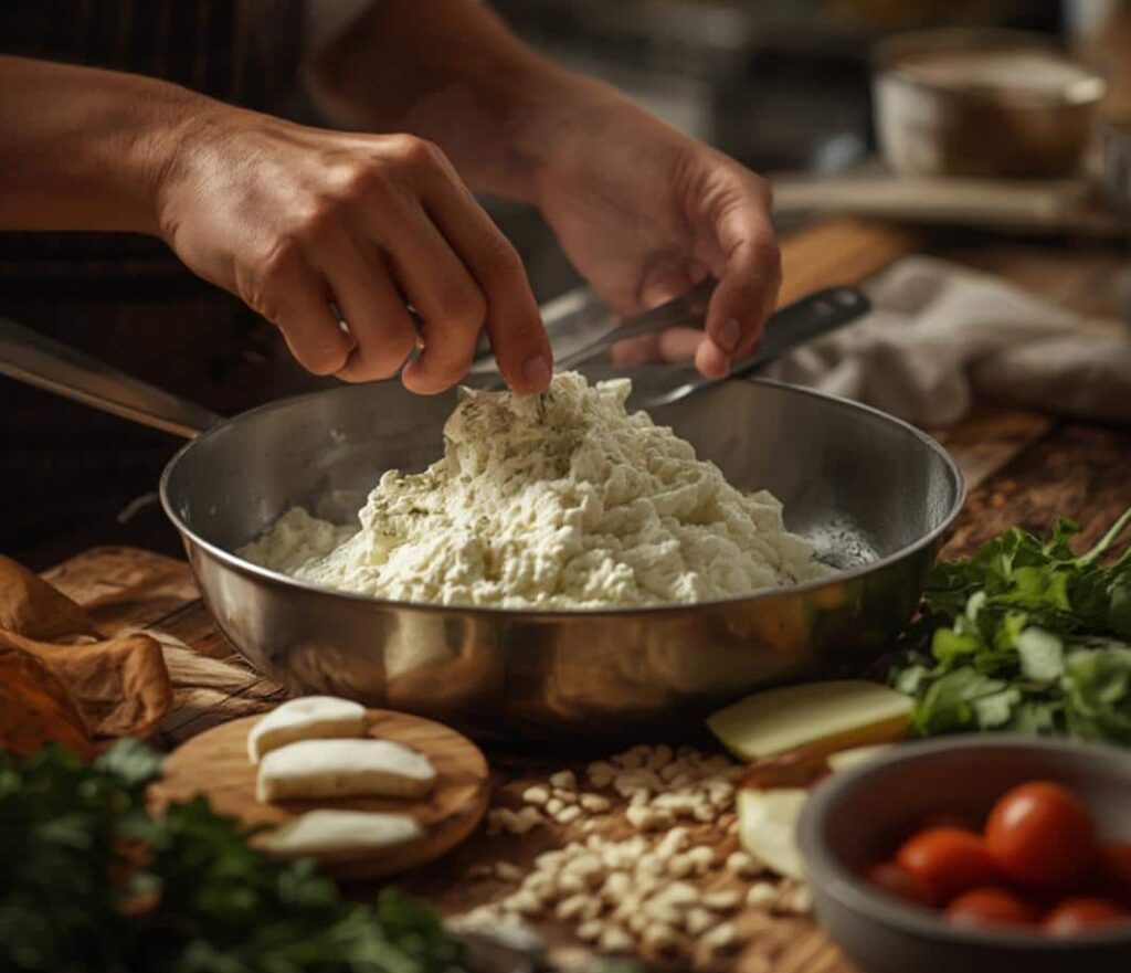 cottage cheese Preparing