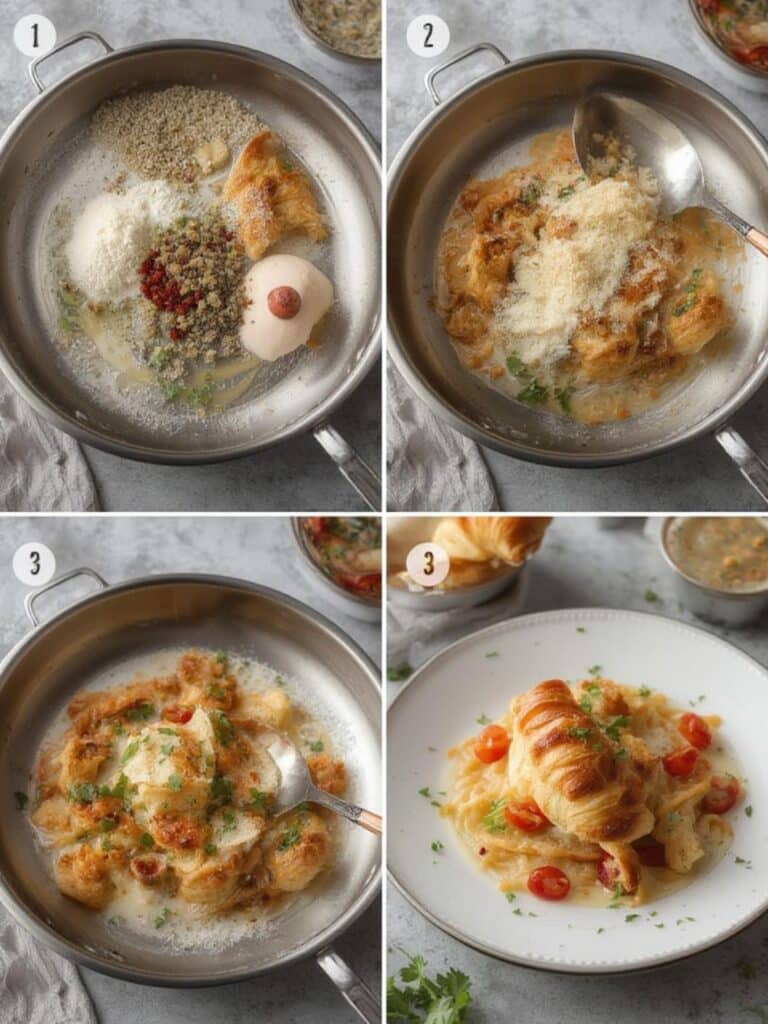 french croissants recipe coocking Steps