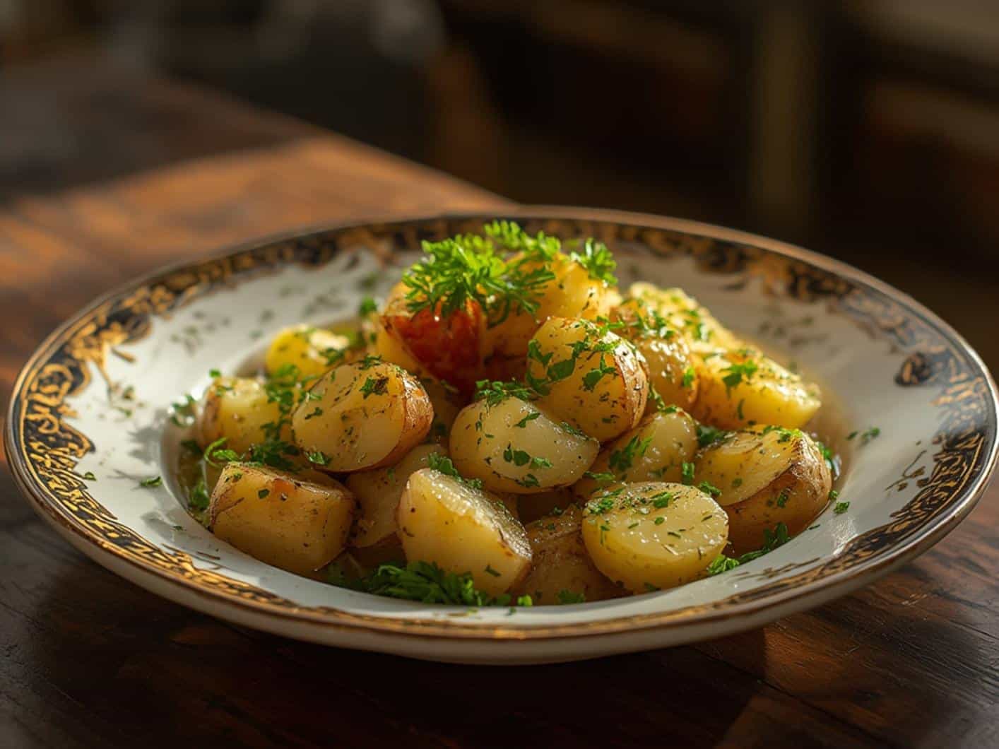 Golden funeral potatoes served in dish
