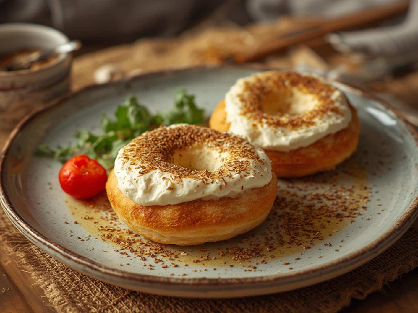 Greek Yogurt Bagels Serving