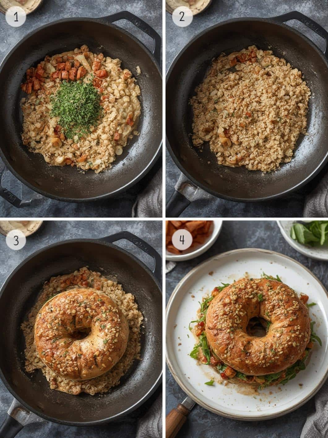Shaping protein bagel dough rings