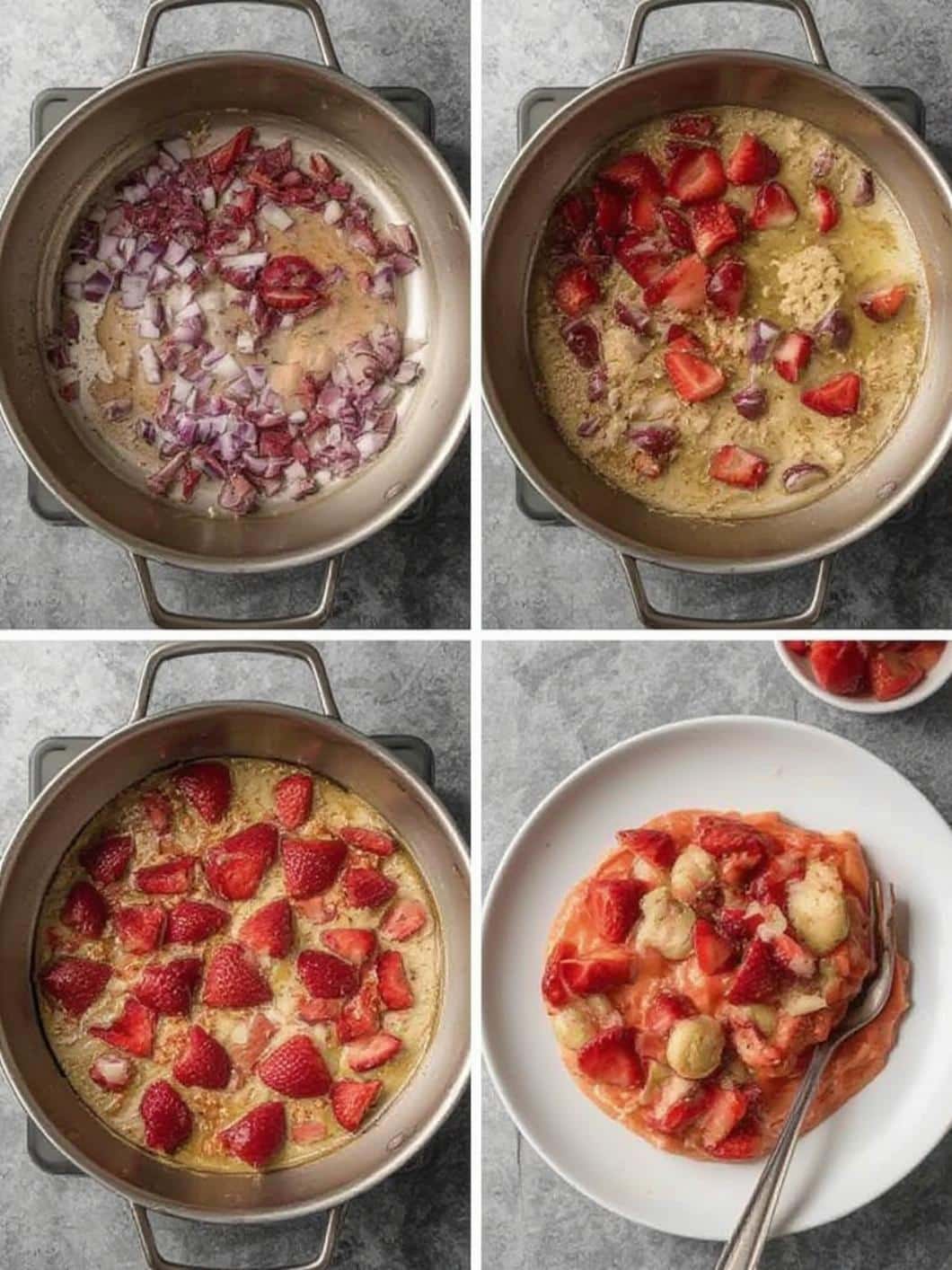Preparing strawberry overnight oats