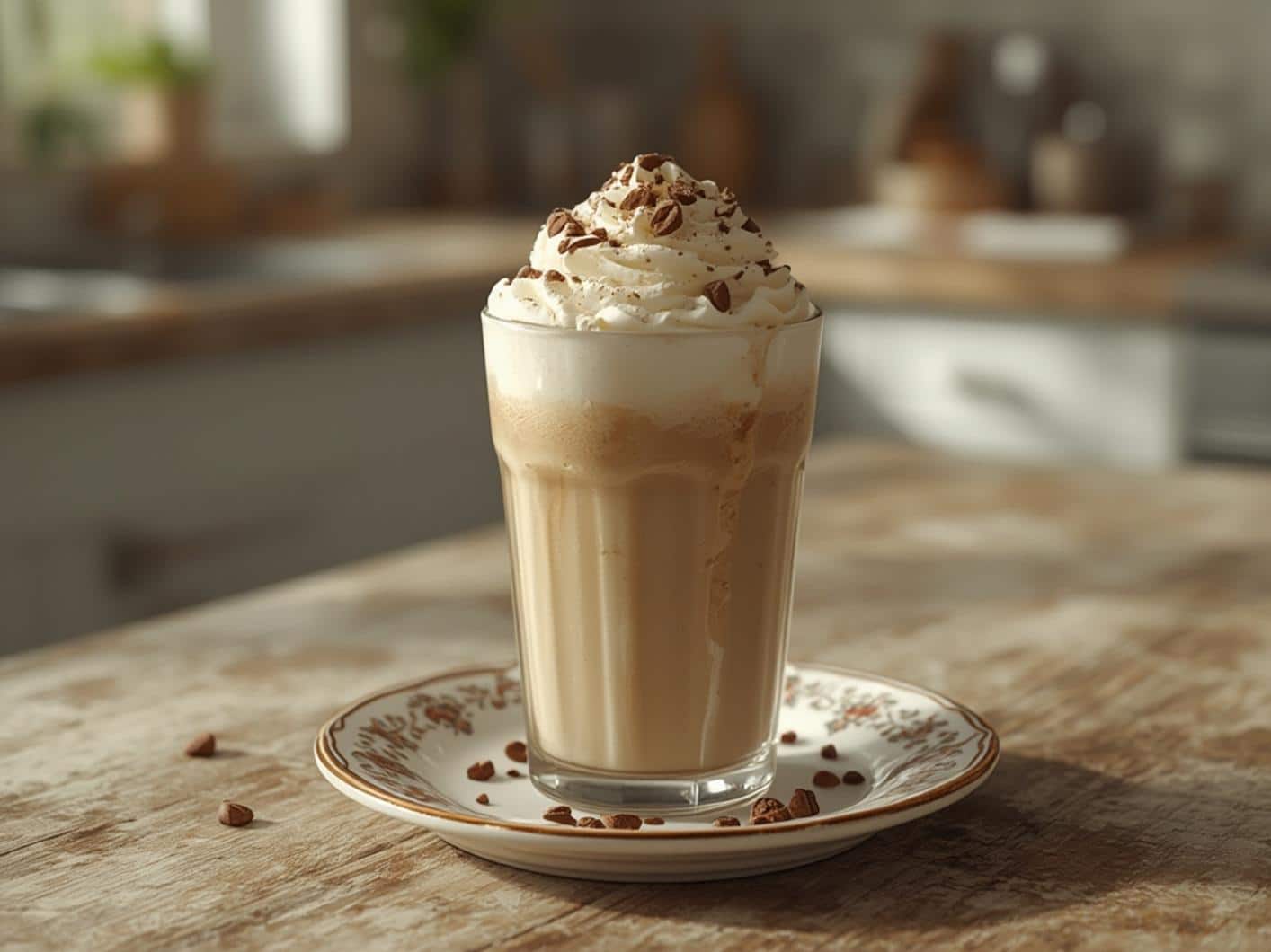 Vanilla Bean Frappuccino Preparation