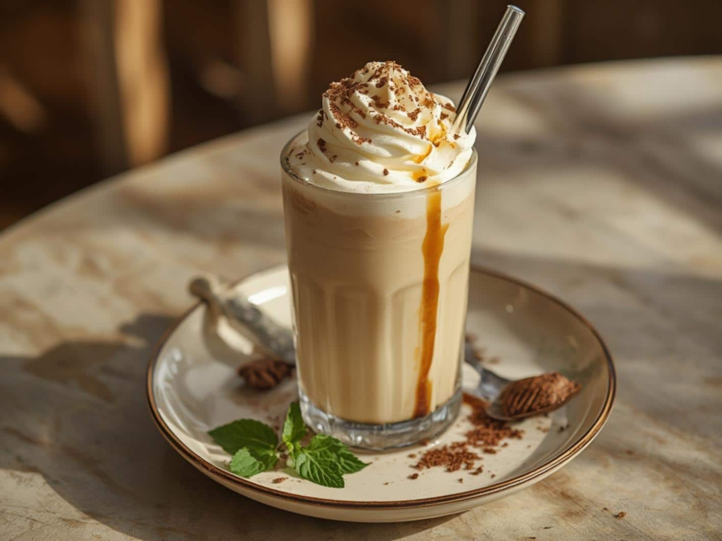 Vanilla Bean Frappuccino Presentation